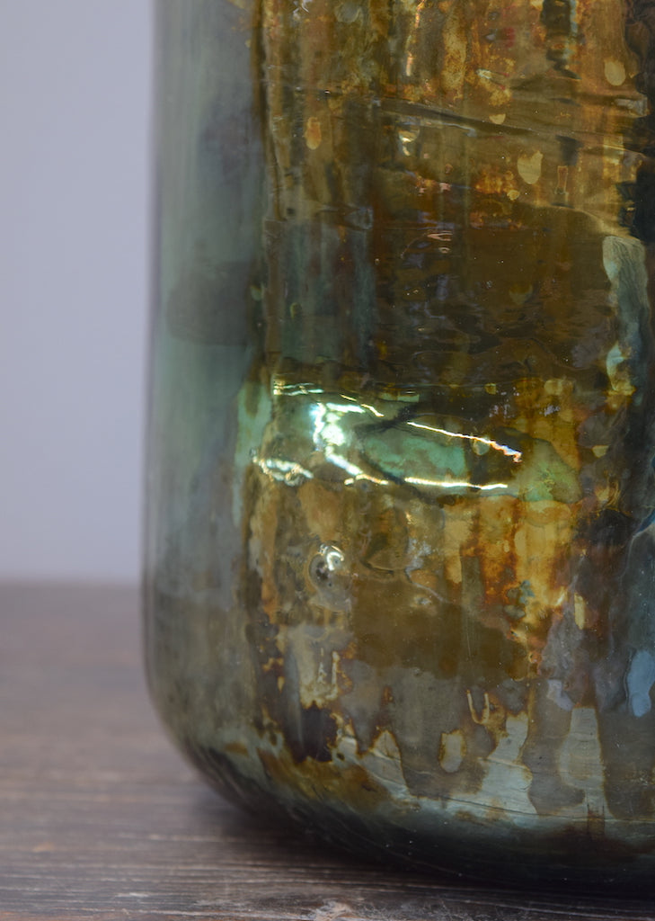 Simple Silvered Demijohn Lamp