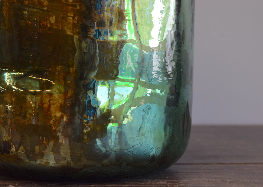 Simple Silvered Demijohn Lamp