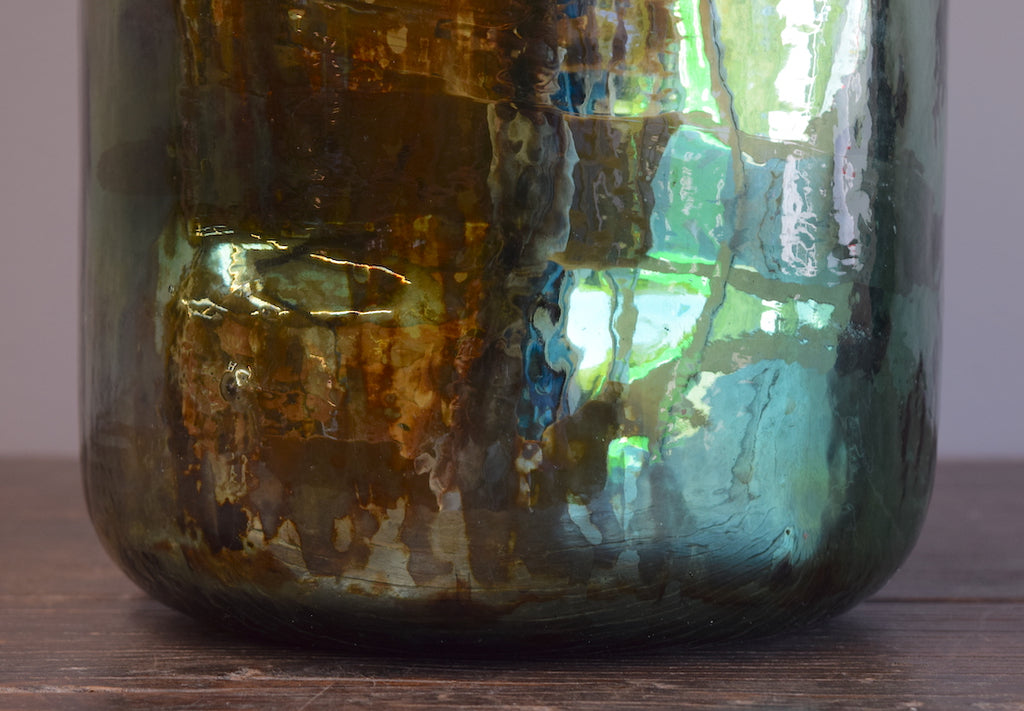Simple Silvered Demijohn Lamp
