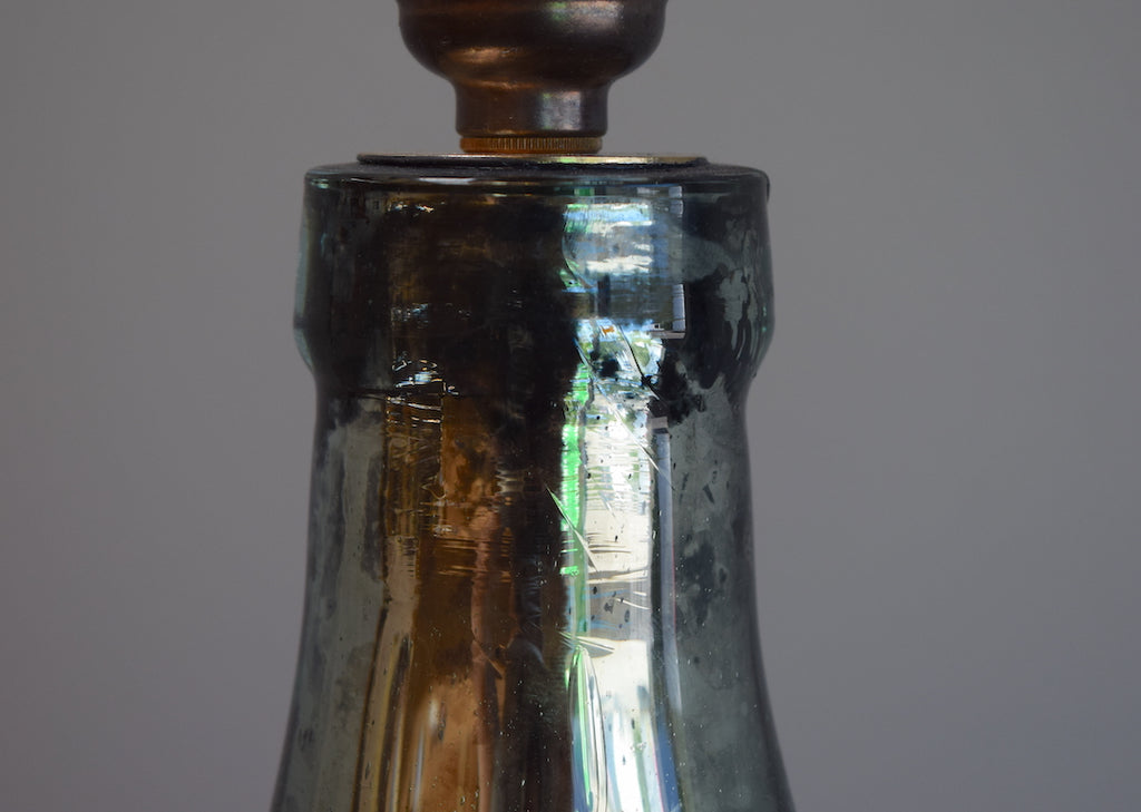 Tapered Silvered Demijohn Lamp
