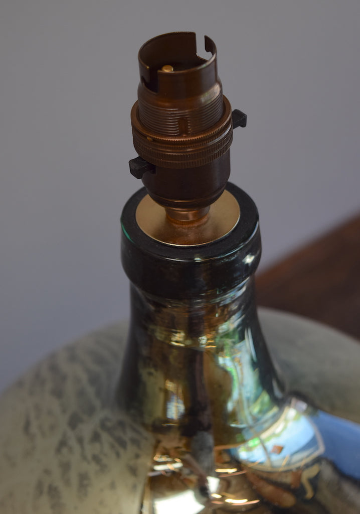 Tapered Silvered Demijohn Lamp