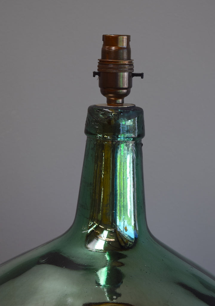 Rounded Silvered Demijohn Lamp