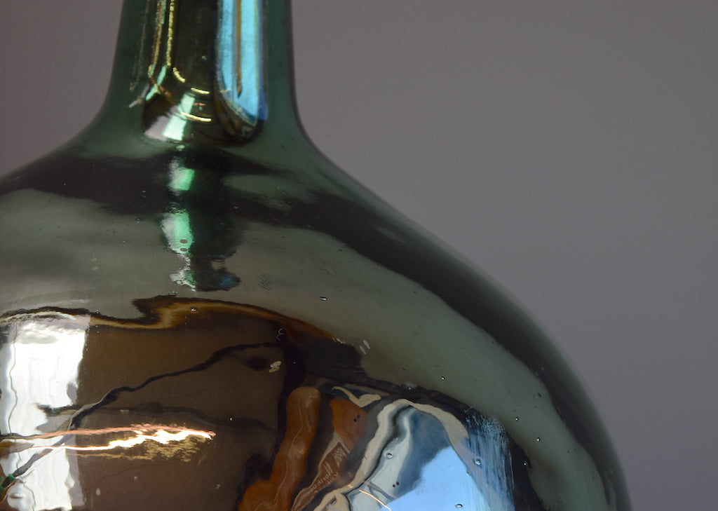 Rounded Silvered Demijohn Lamp