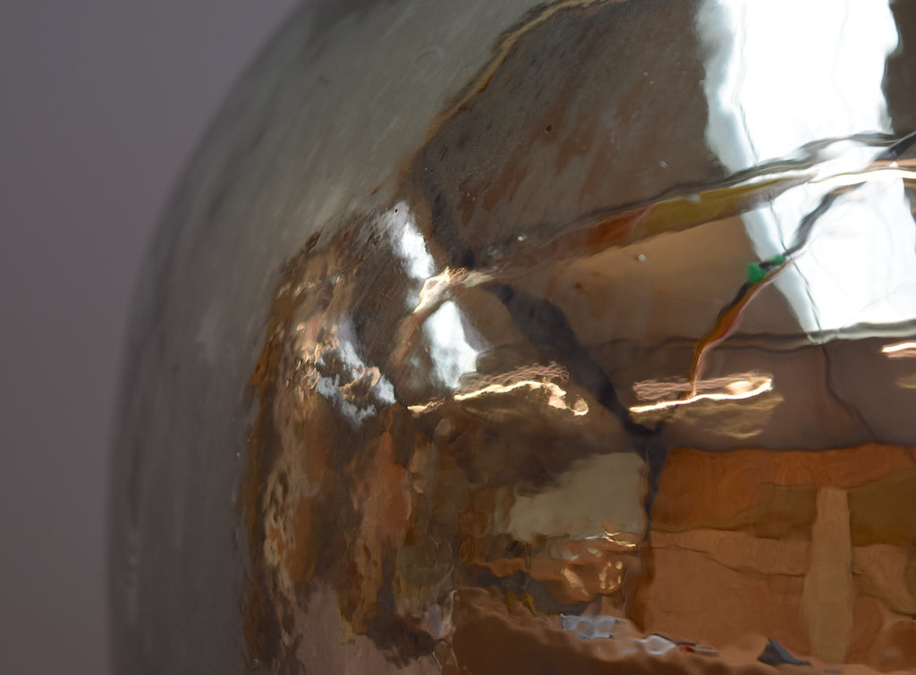 Rounded Silvered Demijohn Lamp