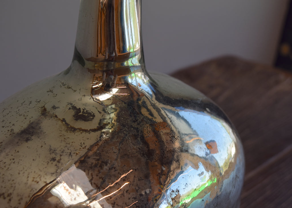 Squat Silvered Demijohn Lamp