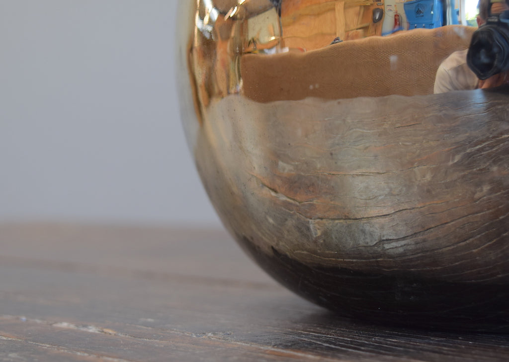 Squat Silvered Demijohn Lamp