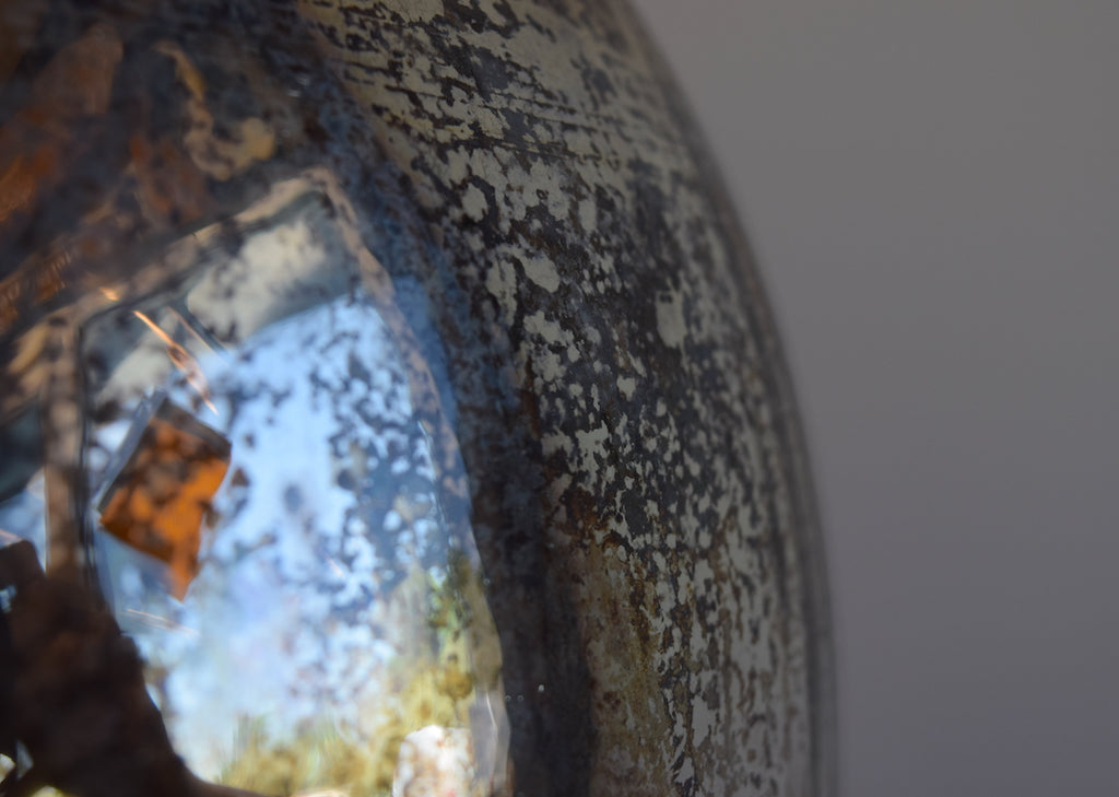 Squat Silvered Demijohn Lamp