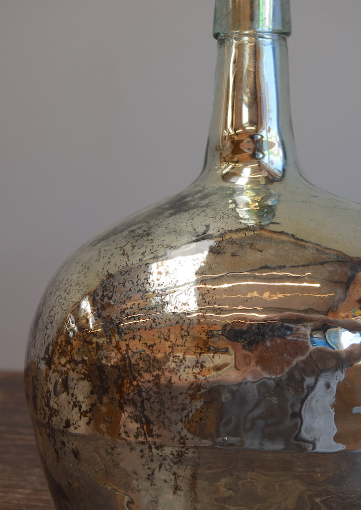 Squat Silvered Demijohn Lamp