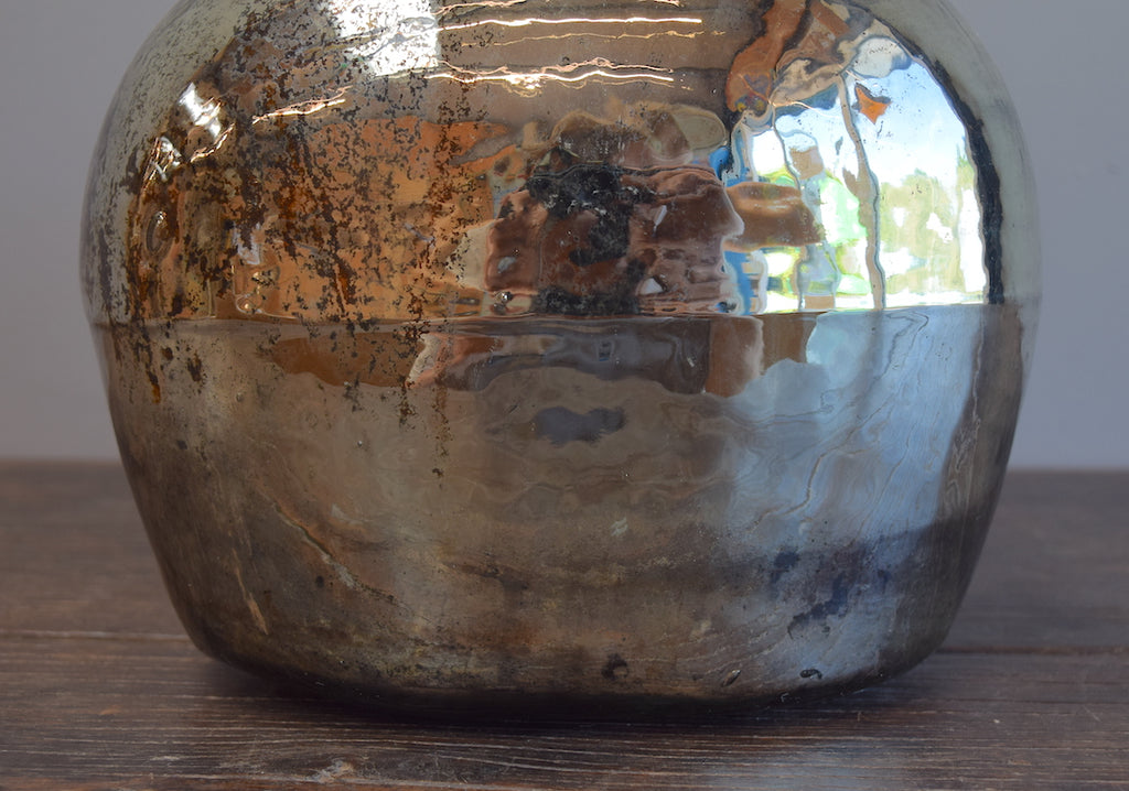 Squat Silvered Demijohn Lamp