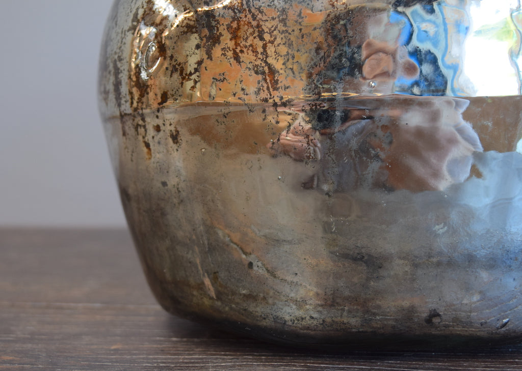 Squat Silvered Demijohn Lamp