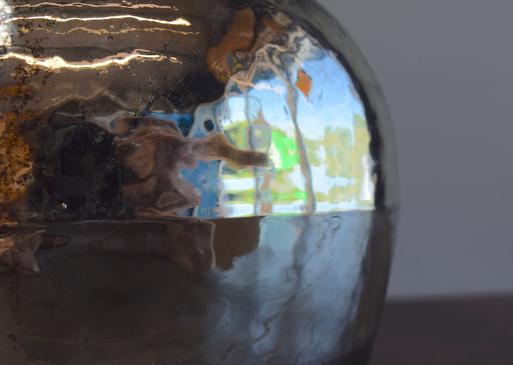 Squat Silvered Demijohn Lamp