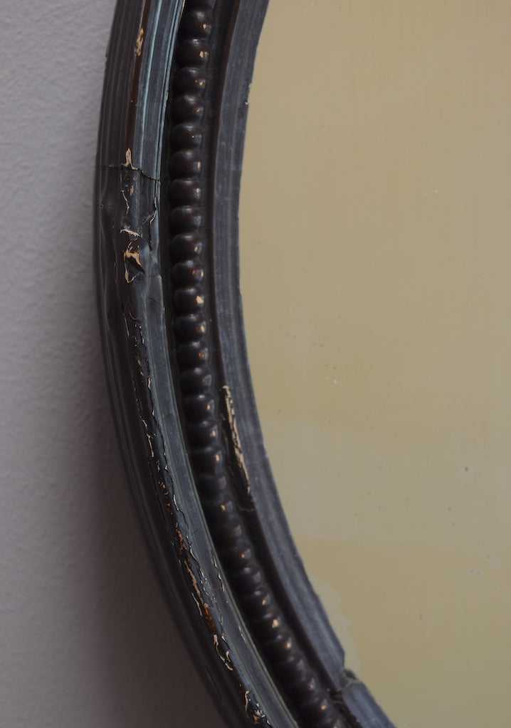 Ebonised Circular Mirror
