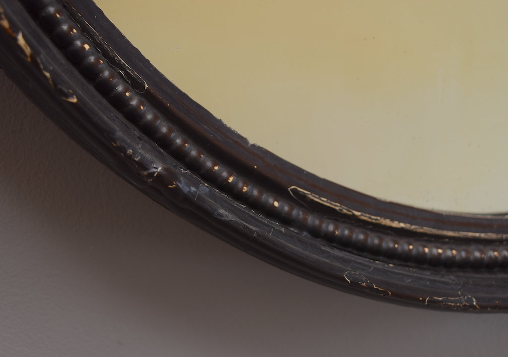 Ebonised Circular Mirror