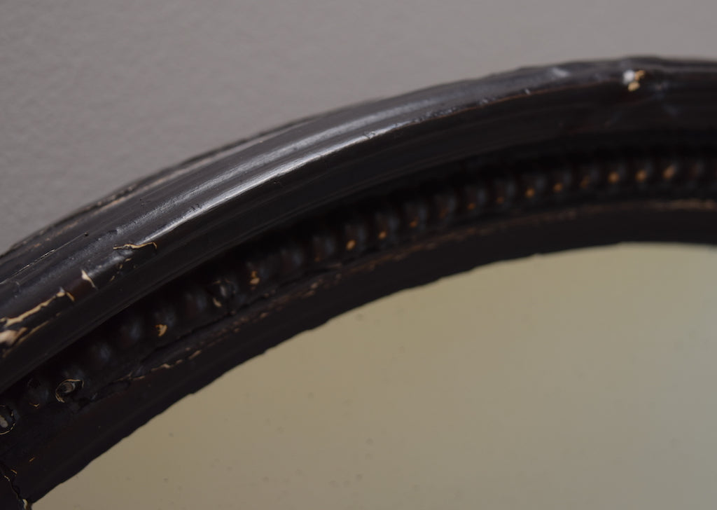 Ebonised Circular Mirror