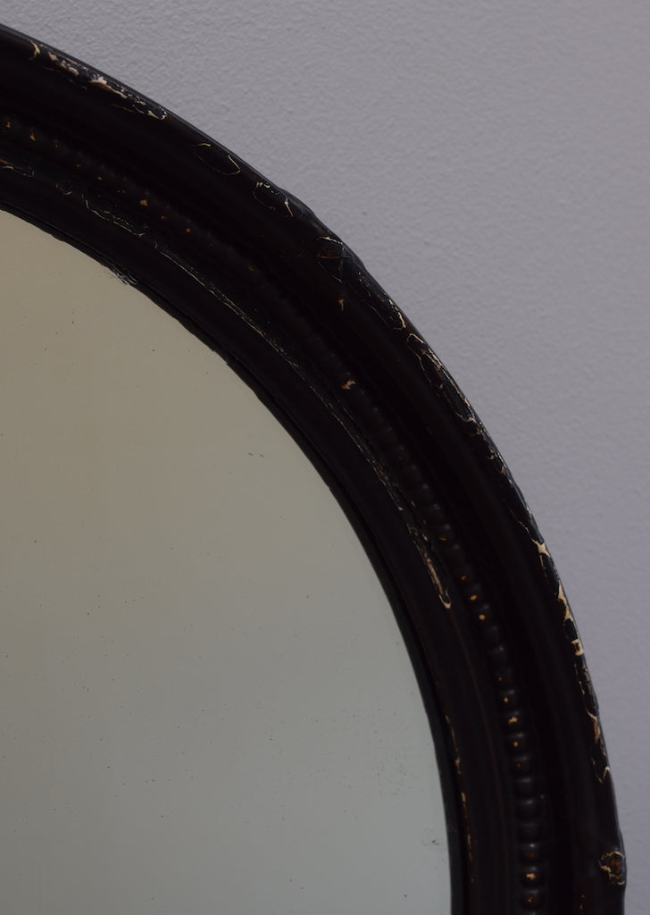 Ebonised Circular Mirror