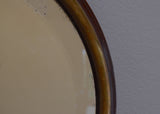 Brass and Mahogany Circular Mirror