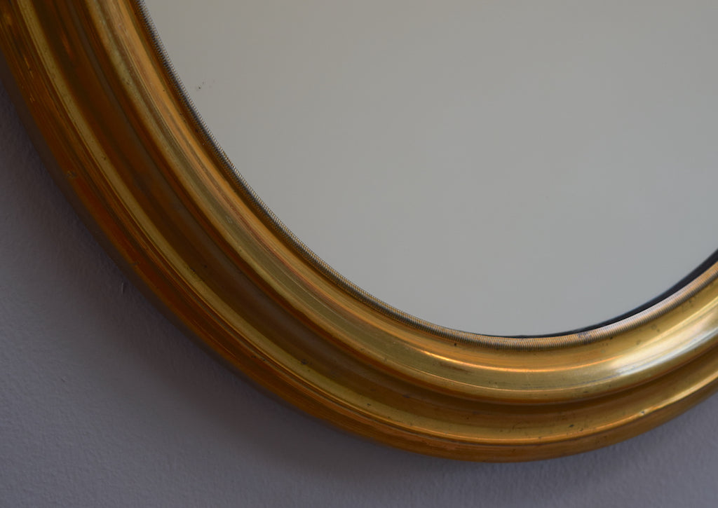 Brass Oval Mirror