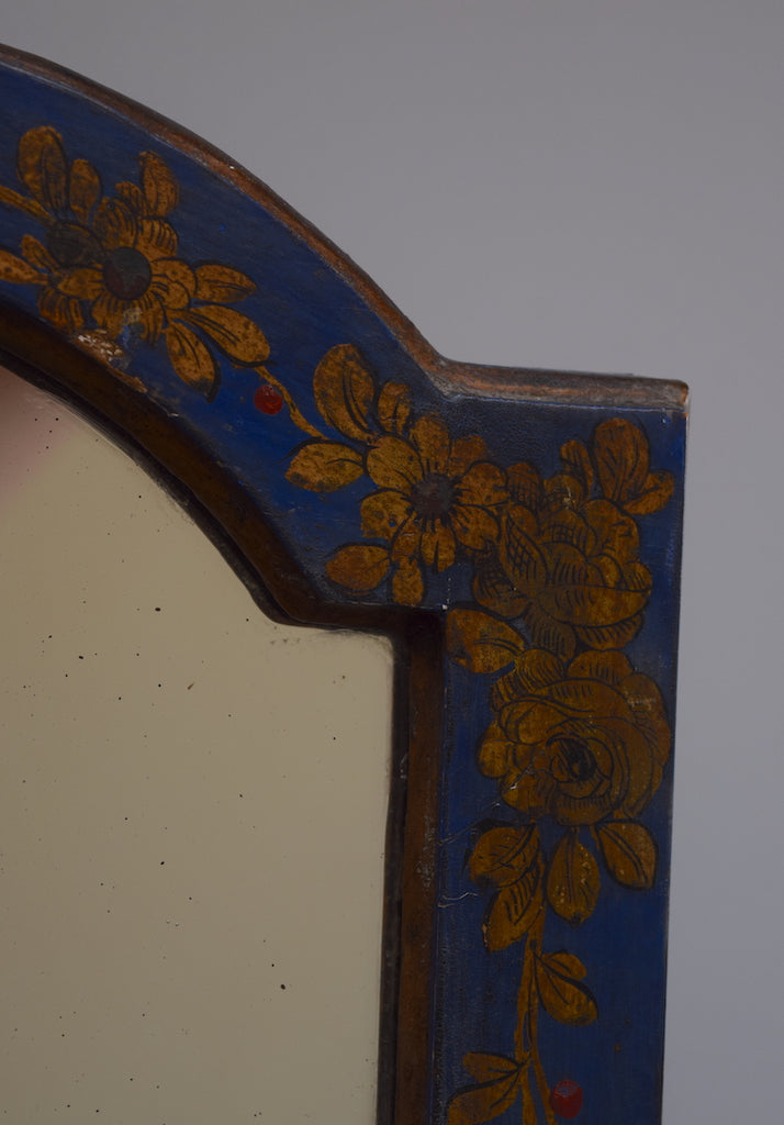 Blue Chinoiserie Triptych Mirror