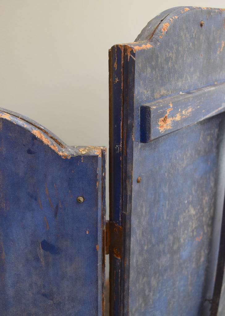 Blue Chinoiserie Triptych Mirror