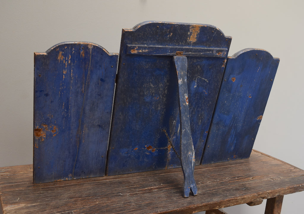 Blue Chinoiserie Triptych Mirror