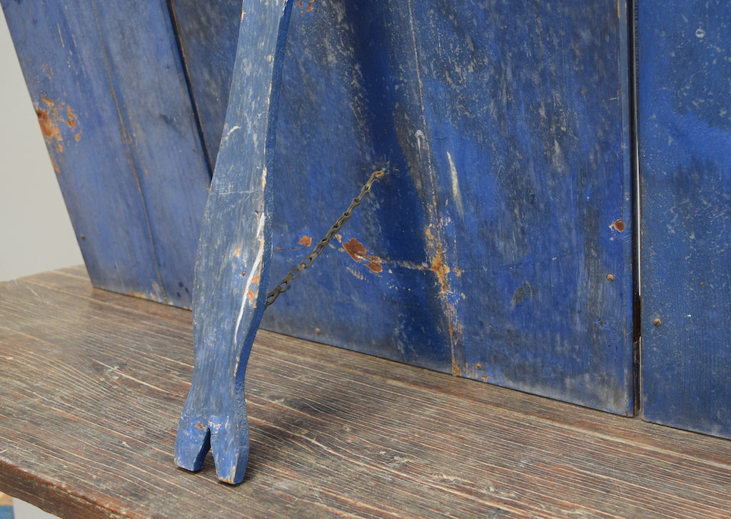 Blue Chinoiserie Triptych Mirror