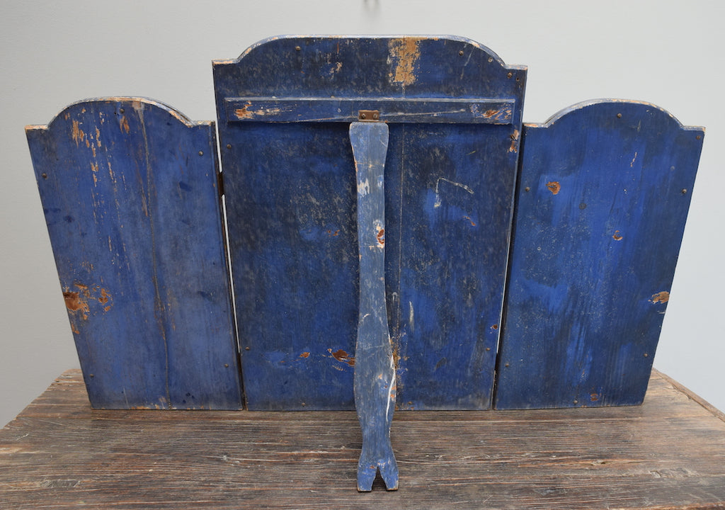 Blue Chinoiserie Triptych Mirror