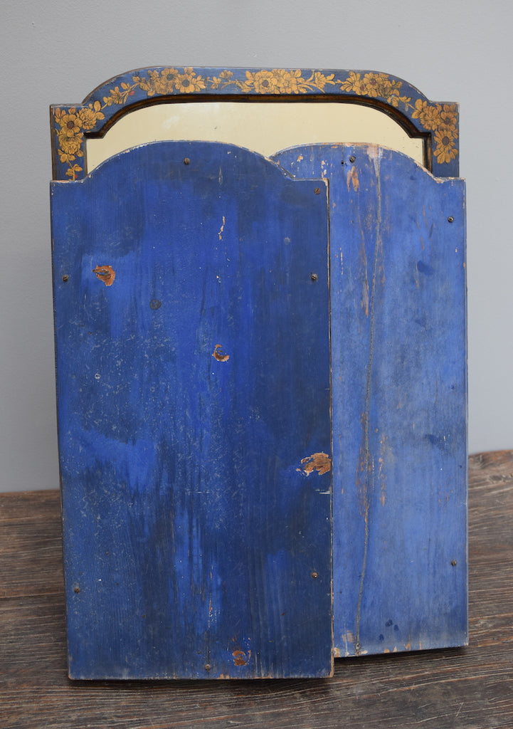 Blue Chinoiserie Triptych Mirror