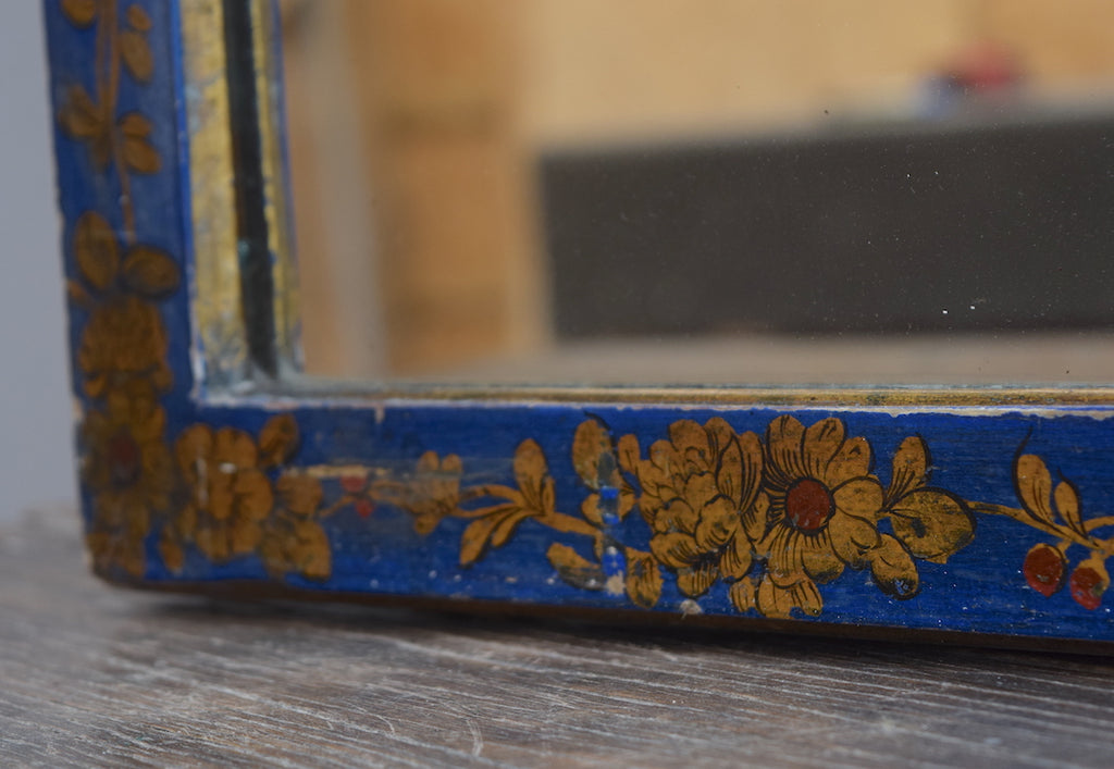 Blue Chinoiserie Triptych Mirror