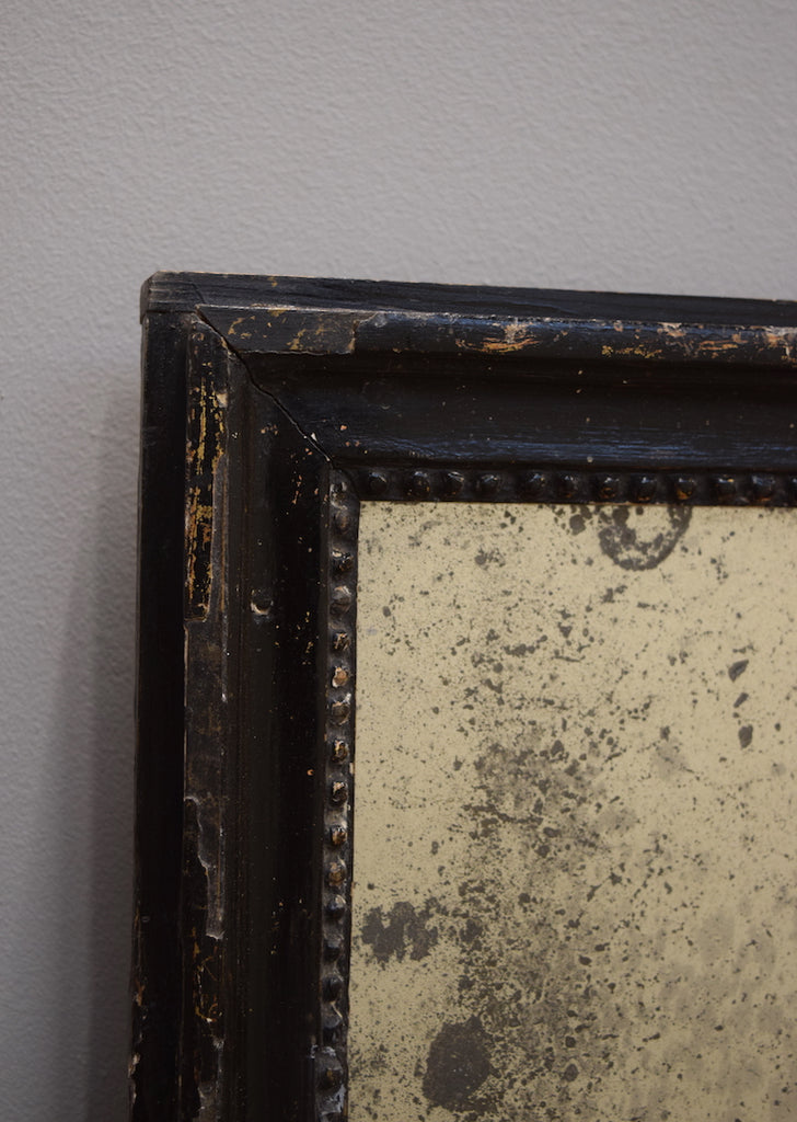 Carved Ebonised Mirror