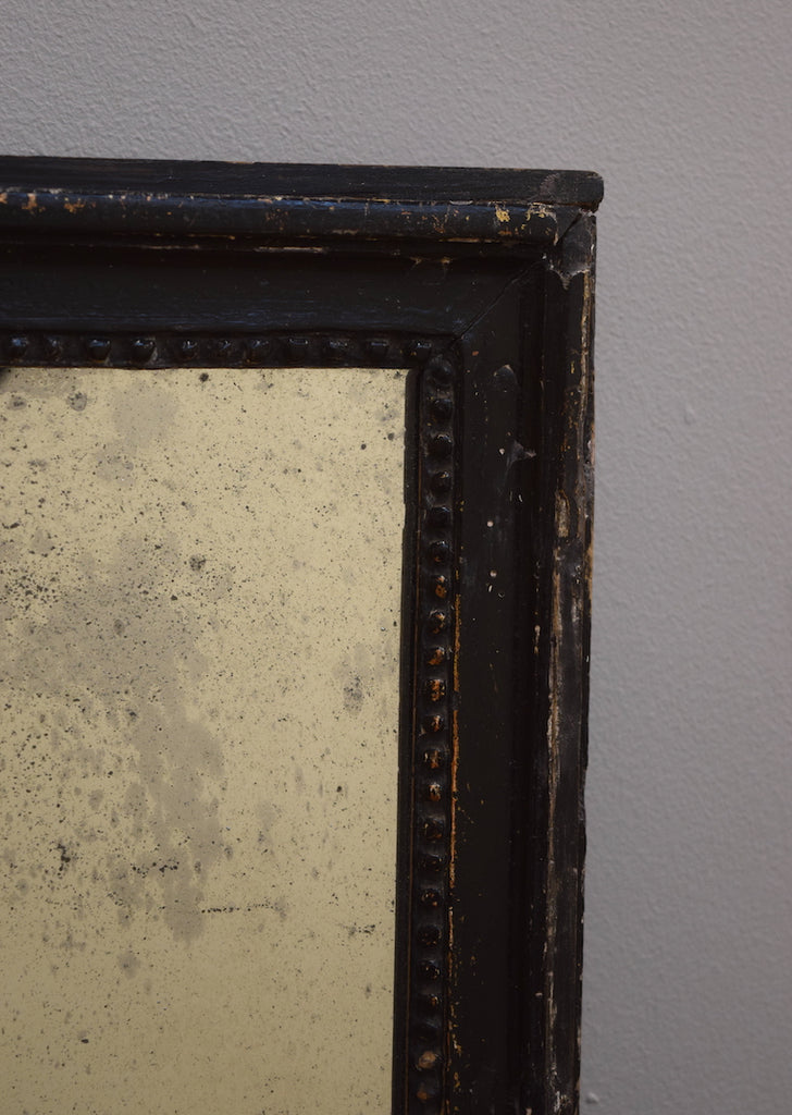 Carved Ebonised Mirror