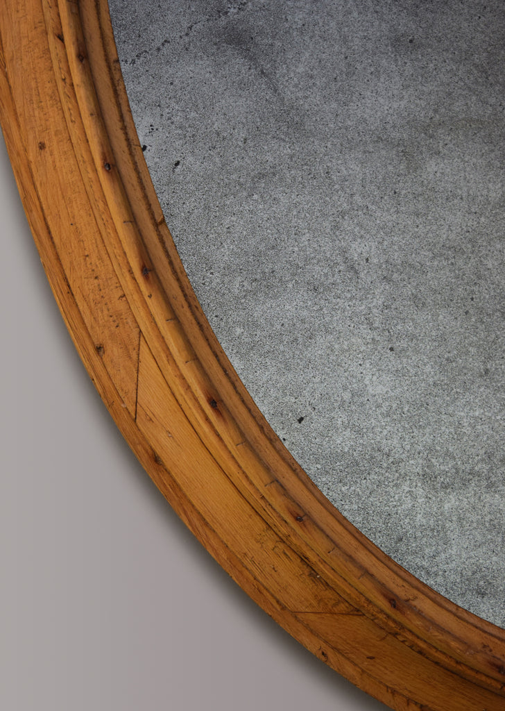 Pine Oval Mirror