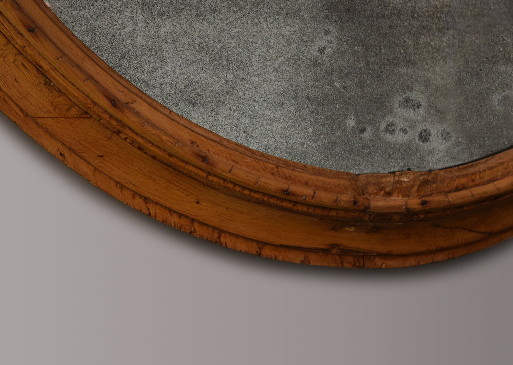 Pine Oval Mirror