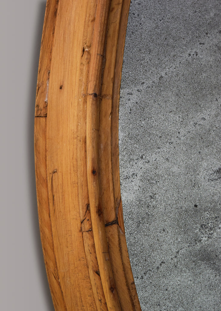 Pine Oval Mirror