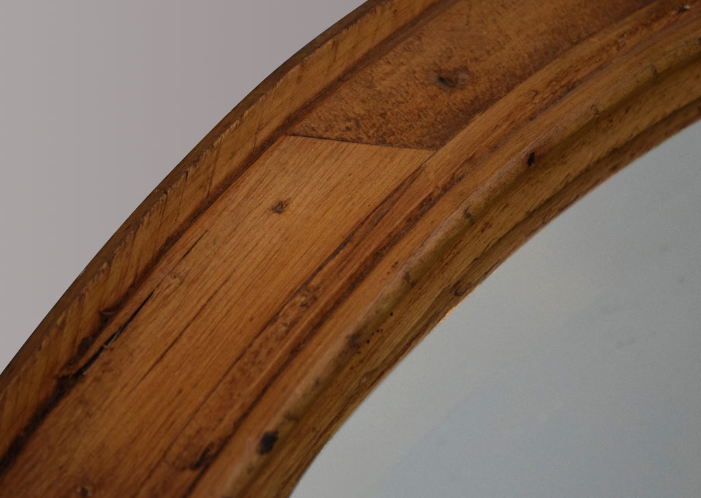 Pine Oval Mirror
