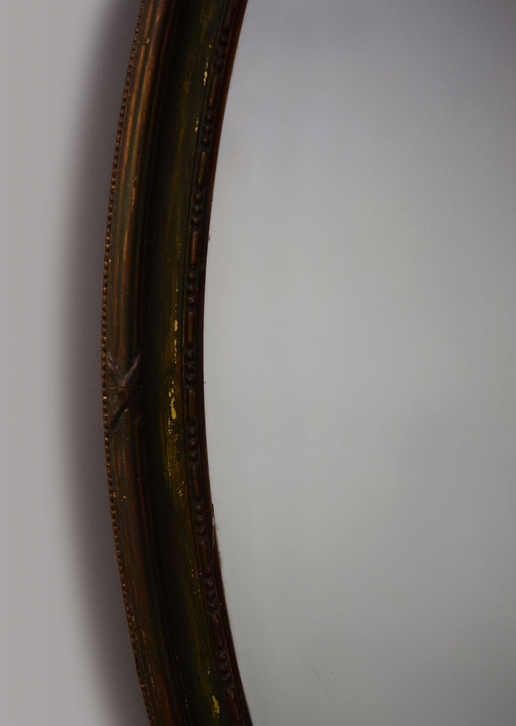 Verdigris Oval Mirror