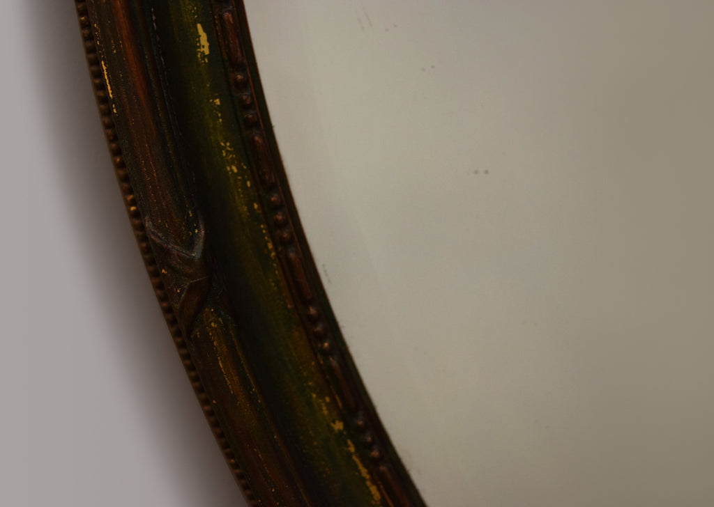Verdigris Oval Mirror