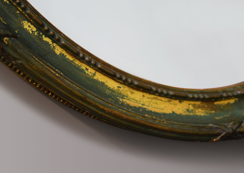 Verdigris Oval Mirror