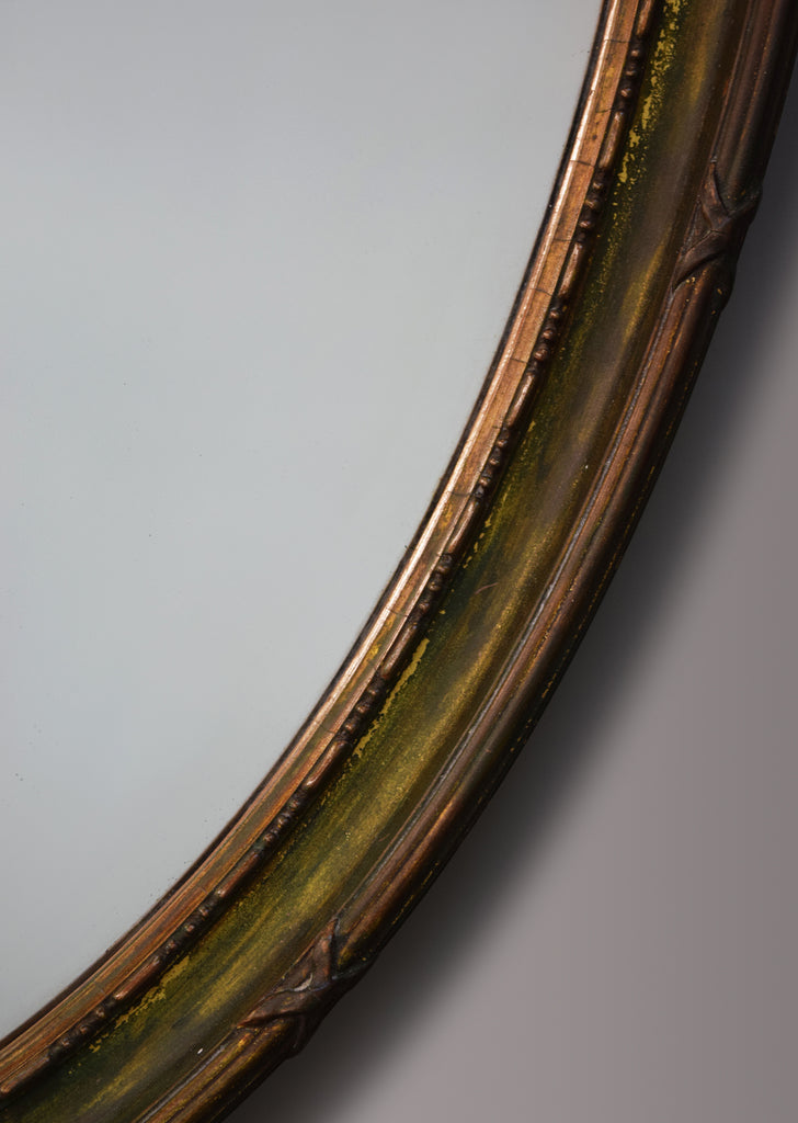 Verdigris Oval Mirror