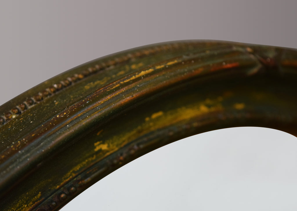 Verdigris Oval Mirror