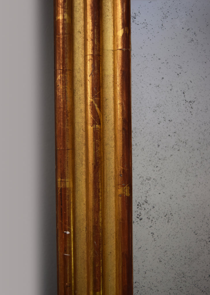 French Gilt Reeded Mirror