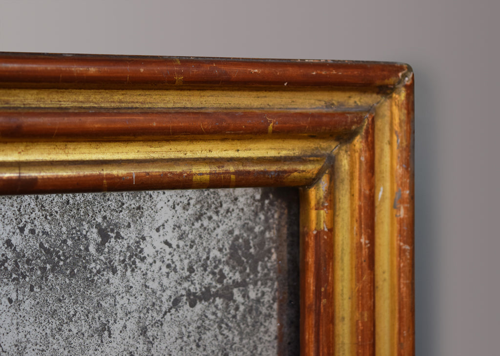 French Gilt Reeded Mirror