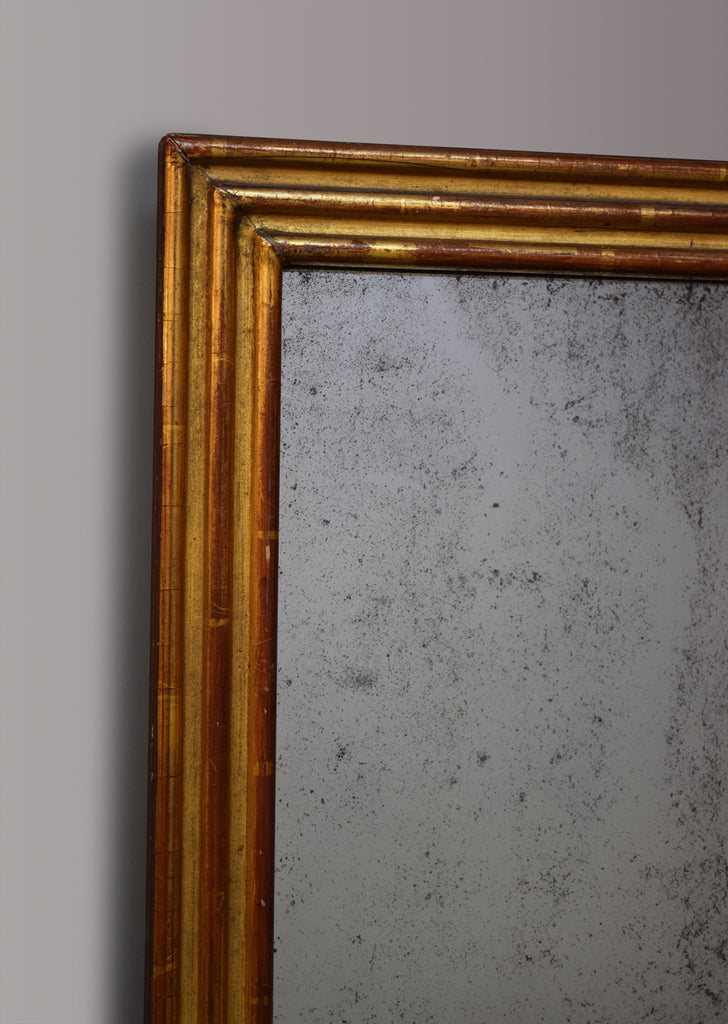 French Gilt Reeded Mirror