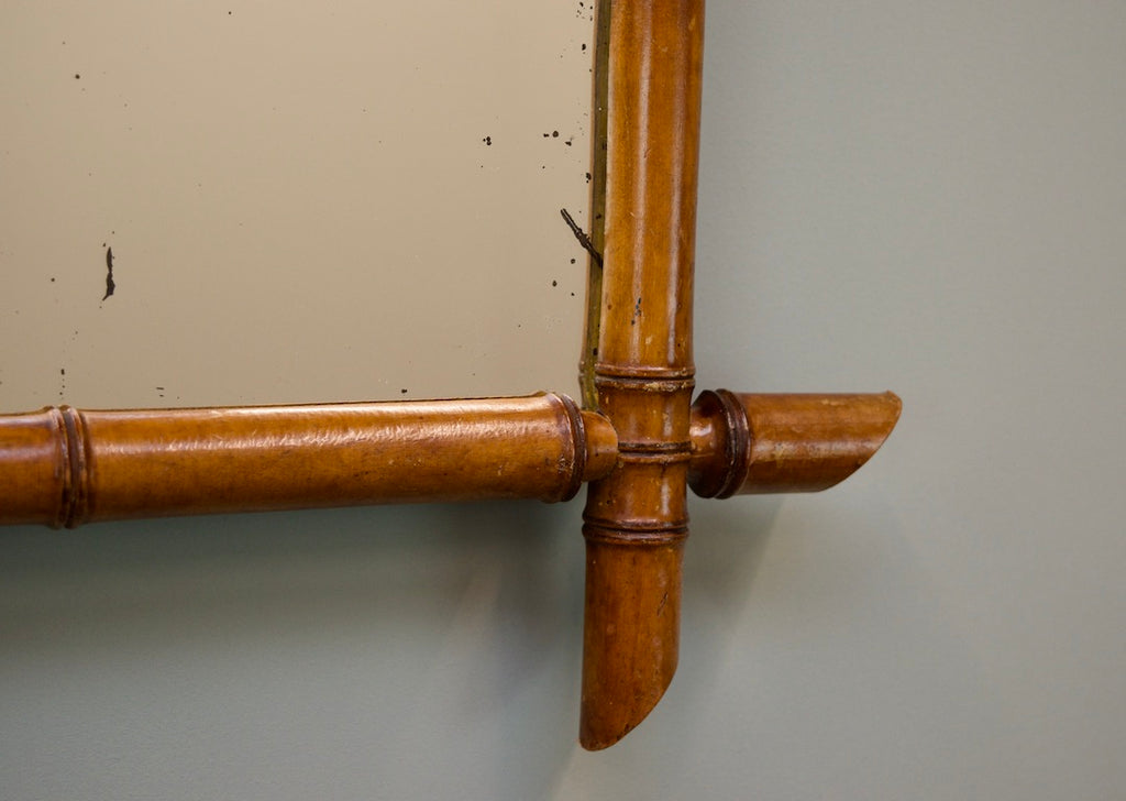 French Faux Bamboo Mirror