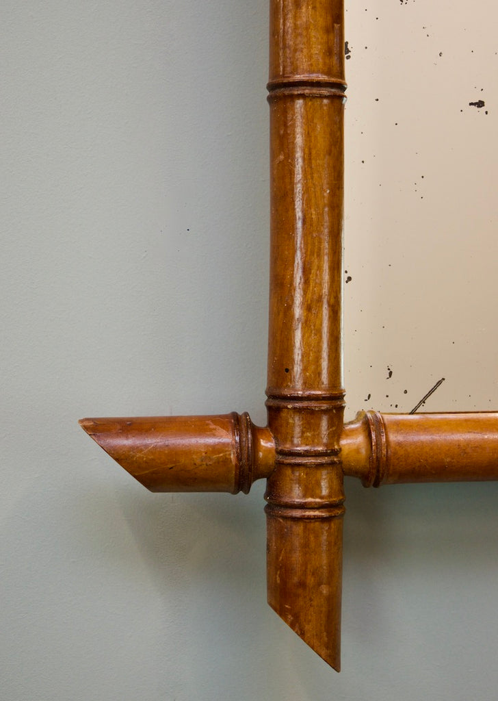 French Faux Bamboo Mirror