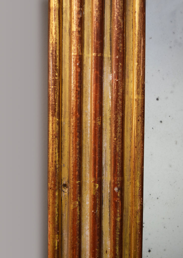 French Gilt Reeded Mirror