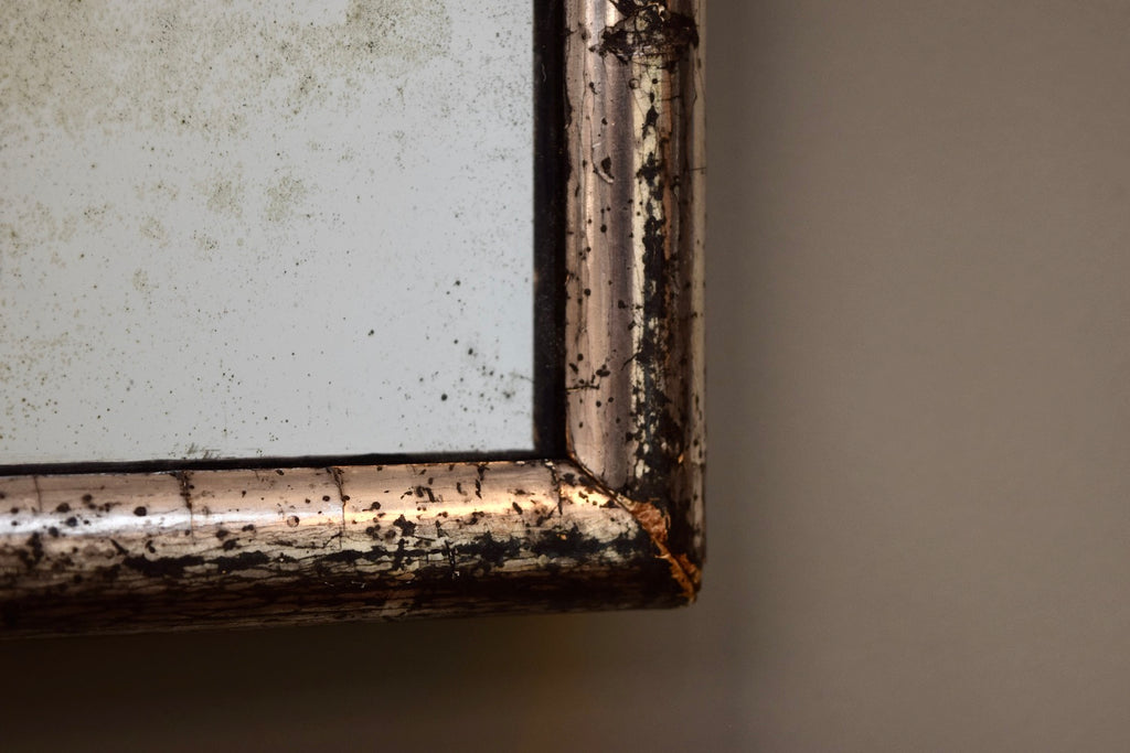 French Silver Gilt Mirror