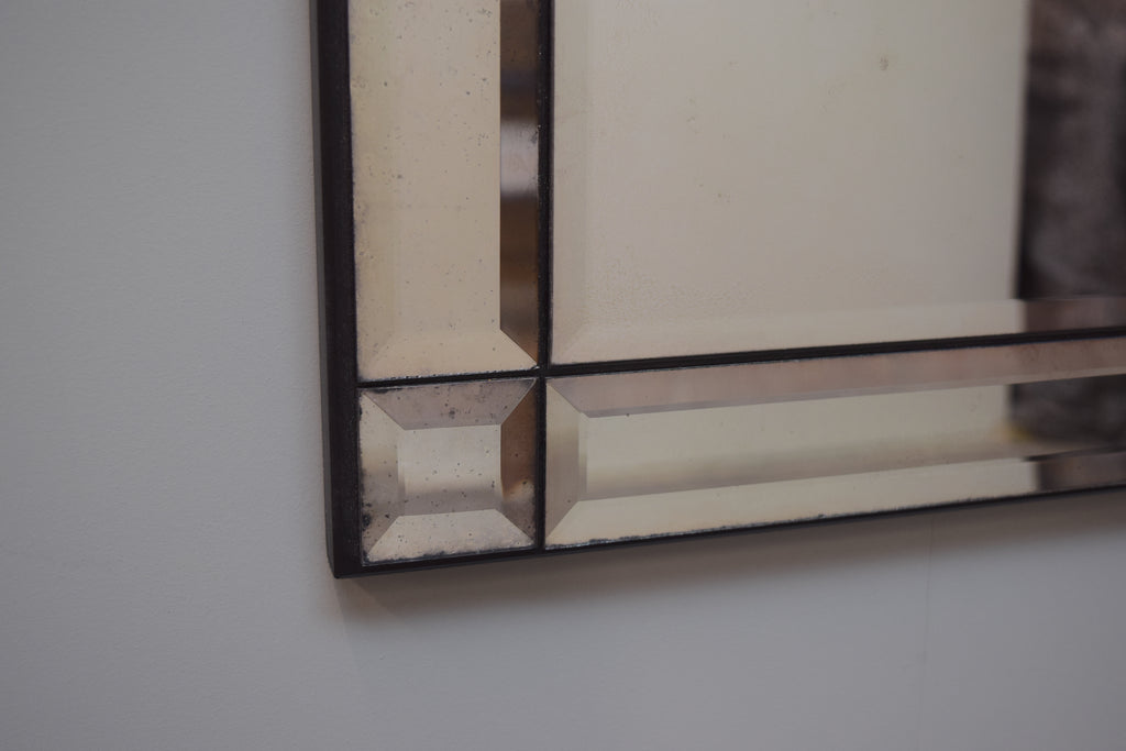 Armand Bevelled Panelled Frameless Antiqued Mirror