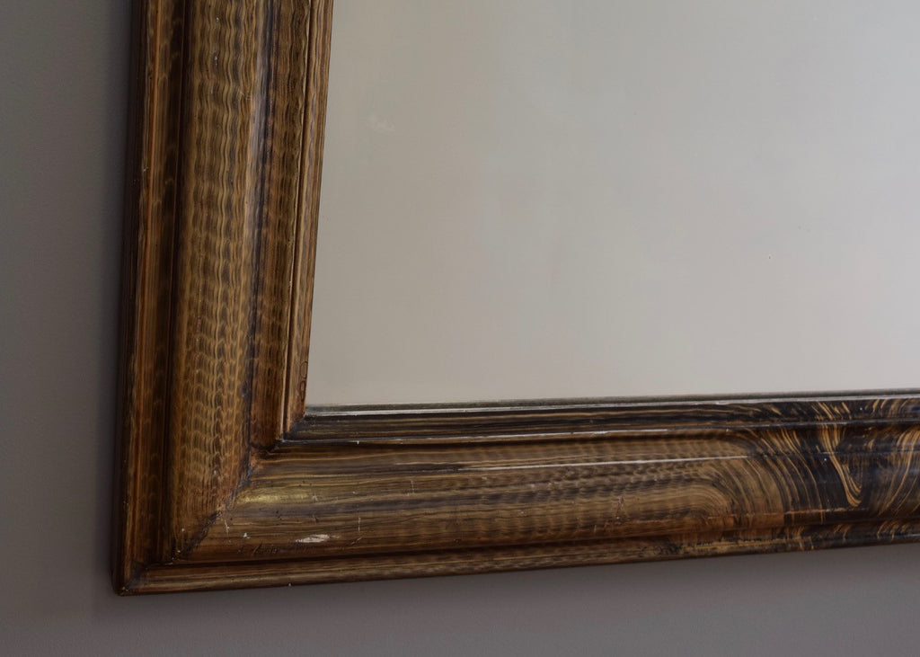 French Faux Grained Mirror