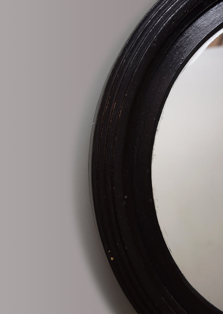 Ebonised Convex Mirror