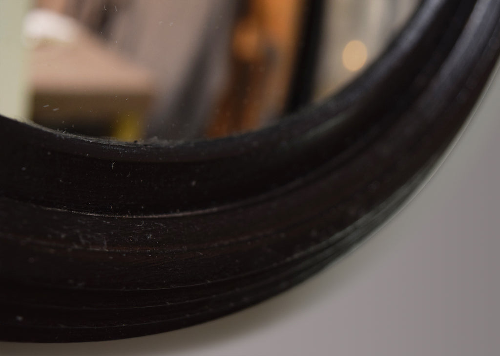 Ebonised Convex Mirror